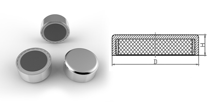 Ferrite Pot Magnet Flat