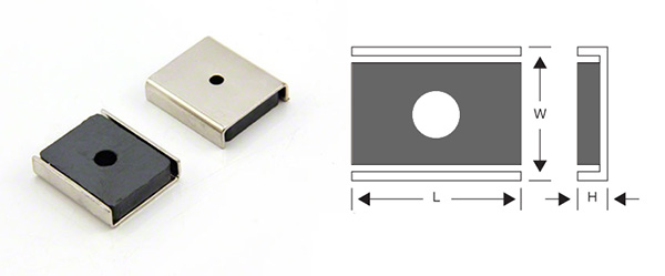 Countersunk Ferrite Channel Magnets