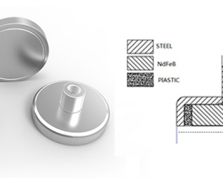 Neodymium Pot Magnet with Threaded Magnets